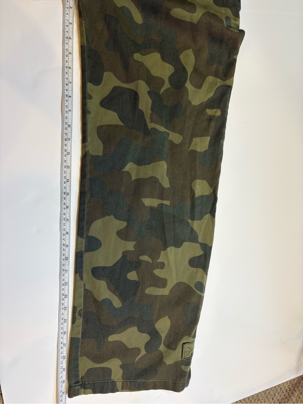 Zara Camo Wide Leg Pants | NWT | Size S | 100% Cotton | Zip Fly - Picture 12 of 14